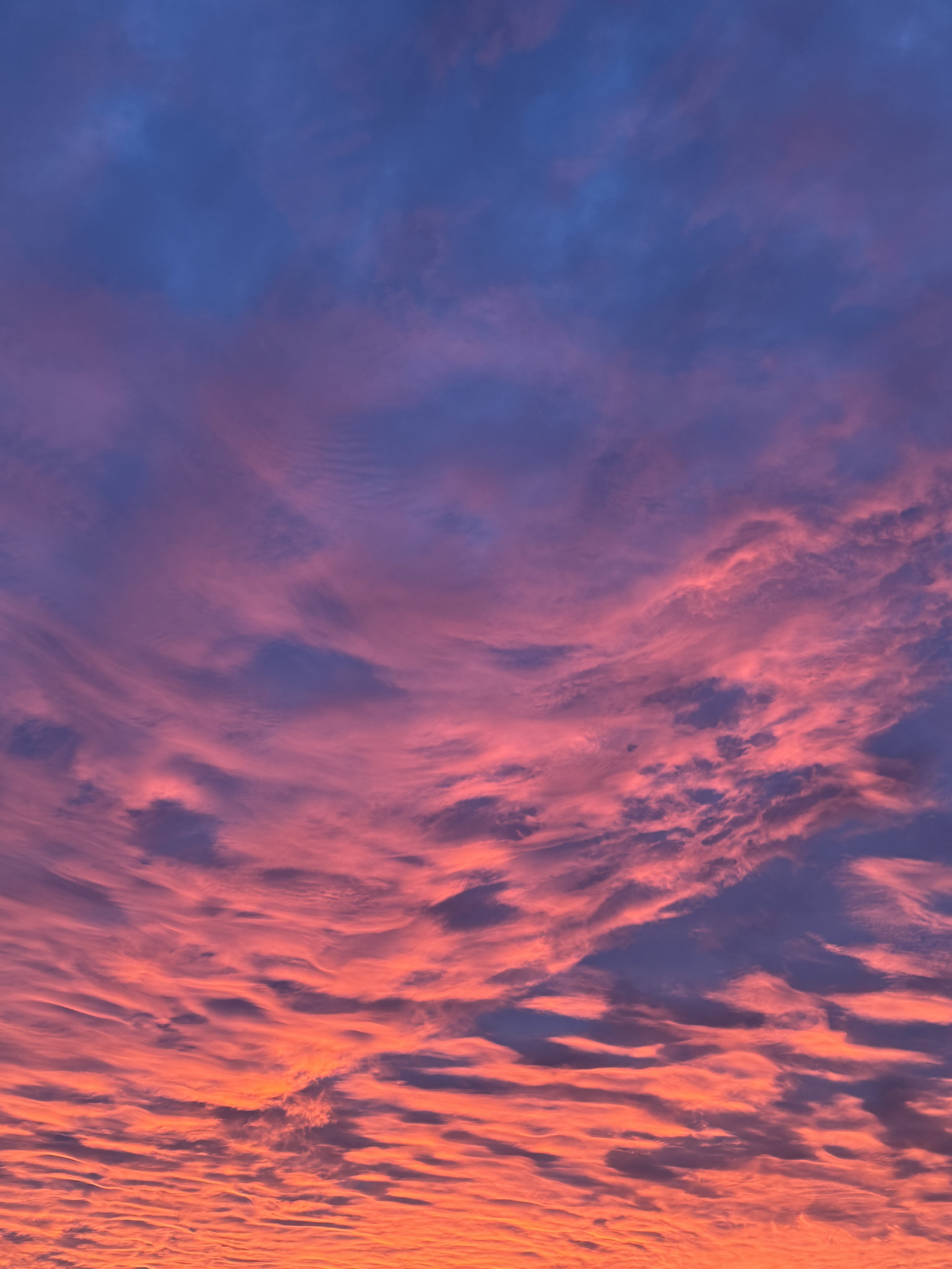 Wunderschöner blauer Himmel mit weißen flauschigen Wolken über der Landschaft